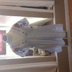 Altar'd State blue and white stripe mini dress/tunic